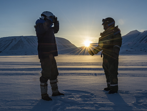snøscootertur på Svalbard